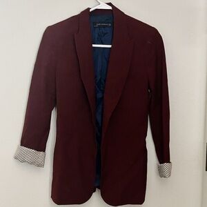 Zara Blazer in Burgundy